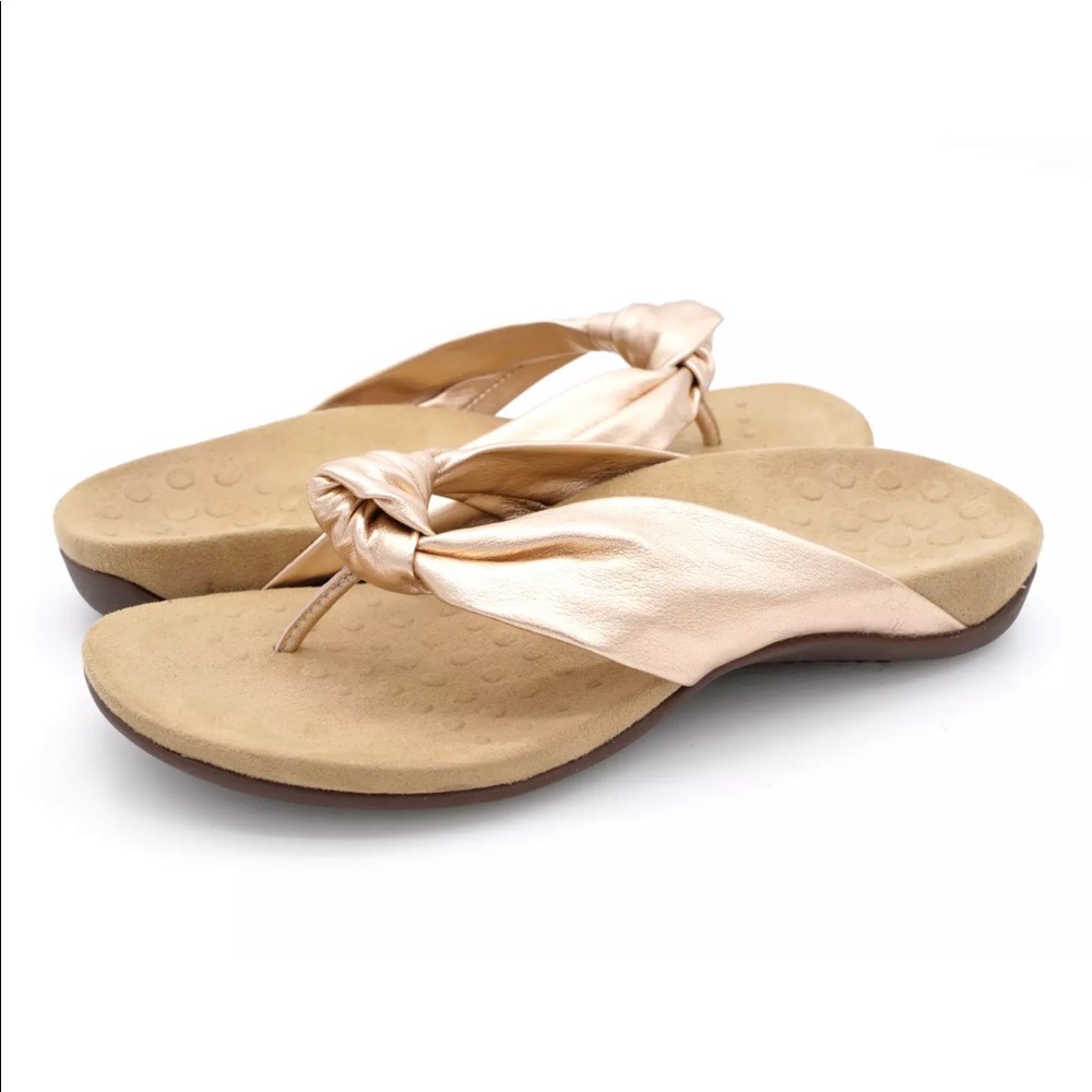 Vionic Womens Rest Pippa Rose Gold Thong Sandals
